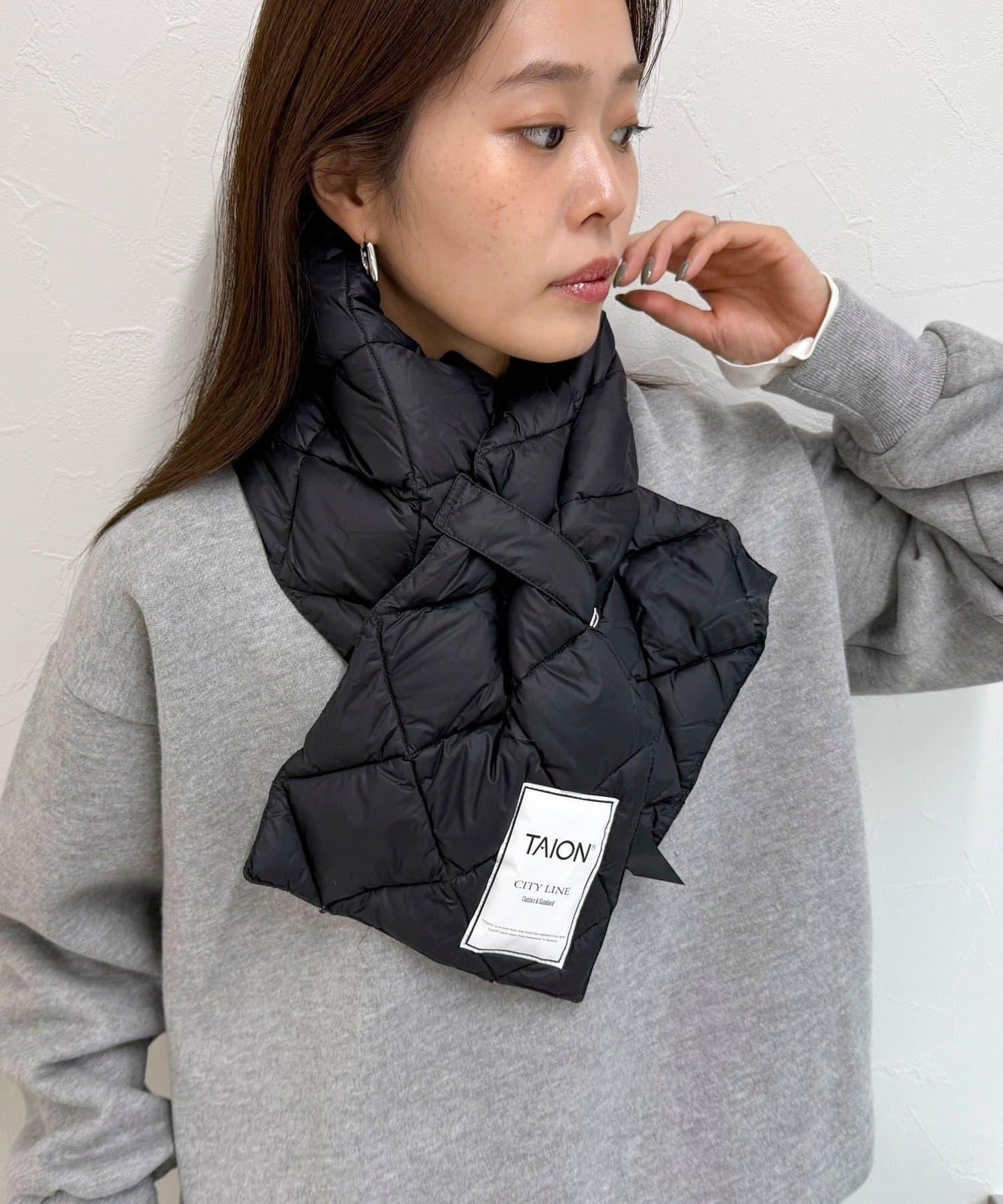 TAION CITY羽絨圍巾