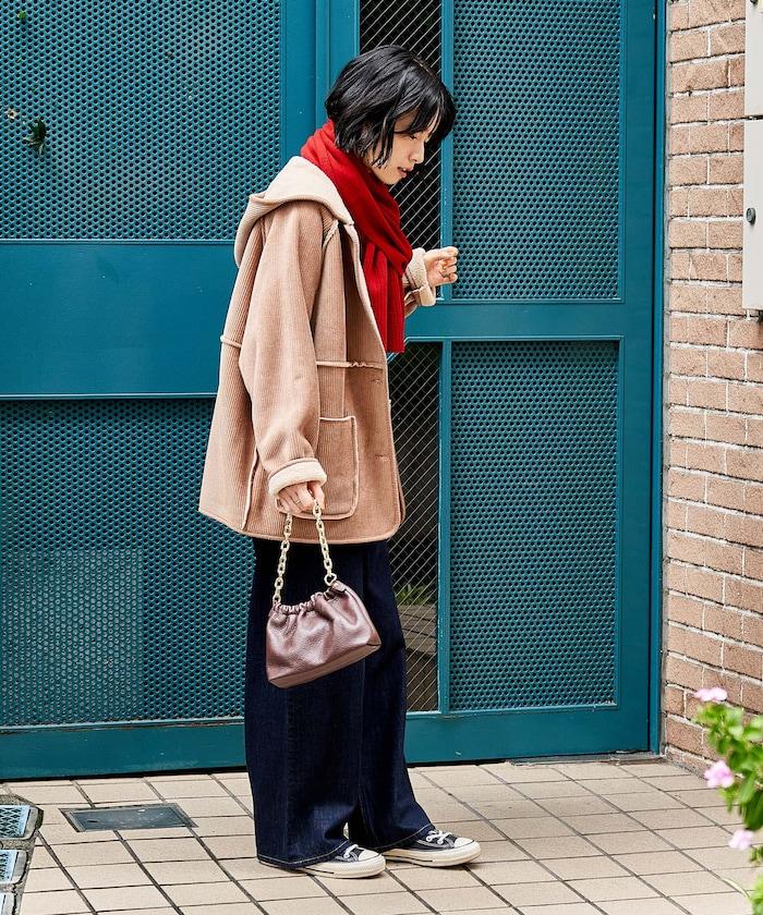 可雙面穿連帽燈芯絨羊羔絨夾克