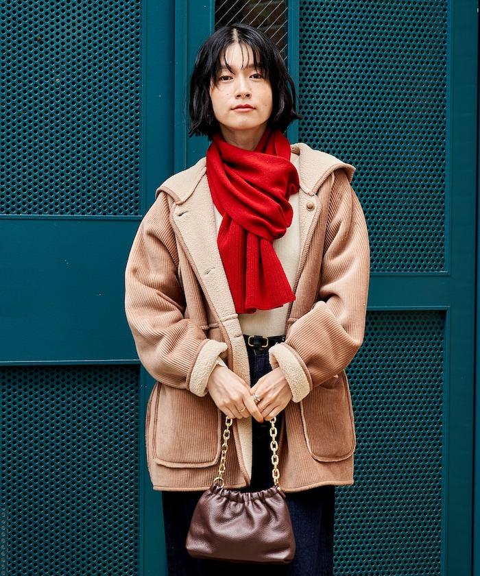 可雙面穿連帽燈芯絨羊羔絨夾克