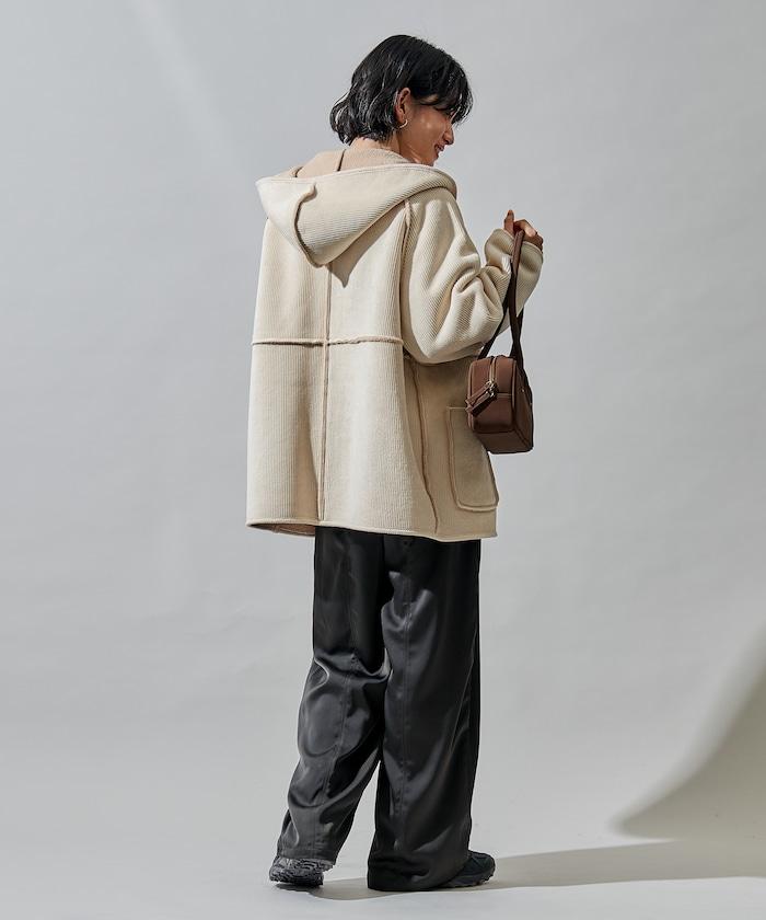 可雙面穿連帽燈芯絨羊羔絨夾克