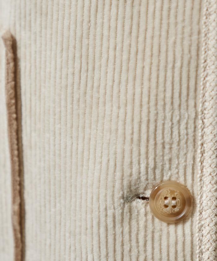 可雙面穿連帽燈芯絨羊羔絨夾克