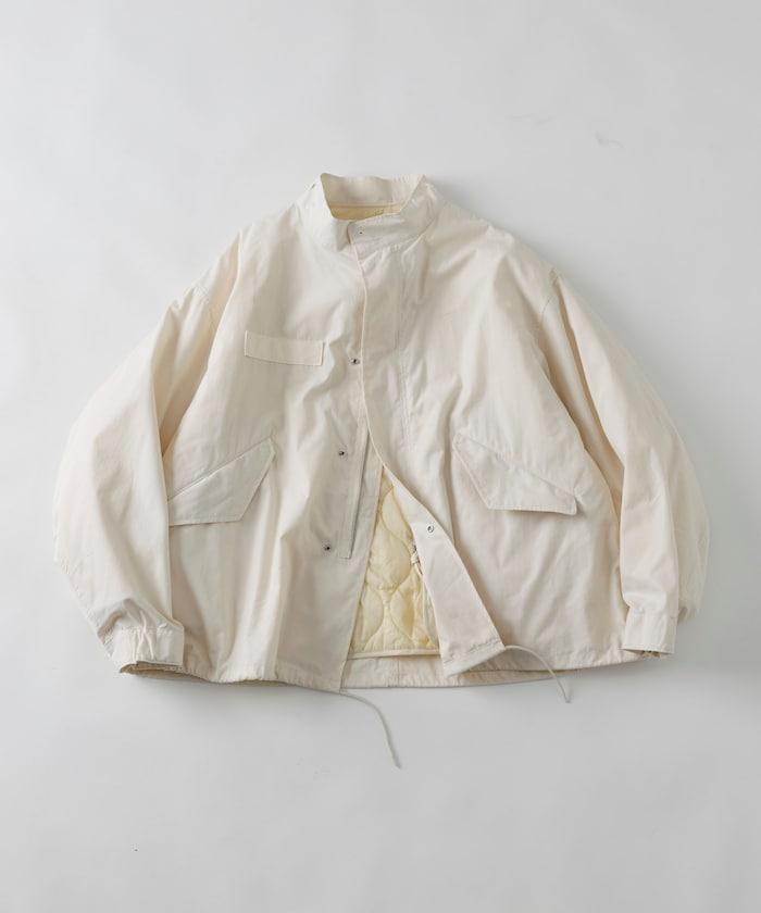 M65短款軍裝大衣 內膽套裝 米色 象牙白