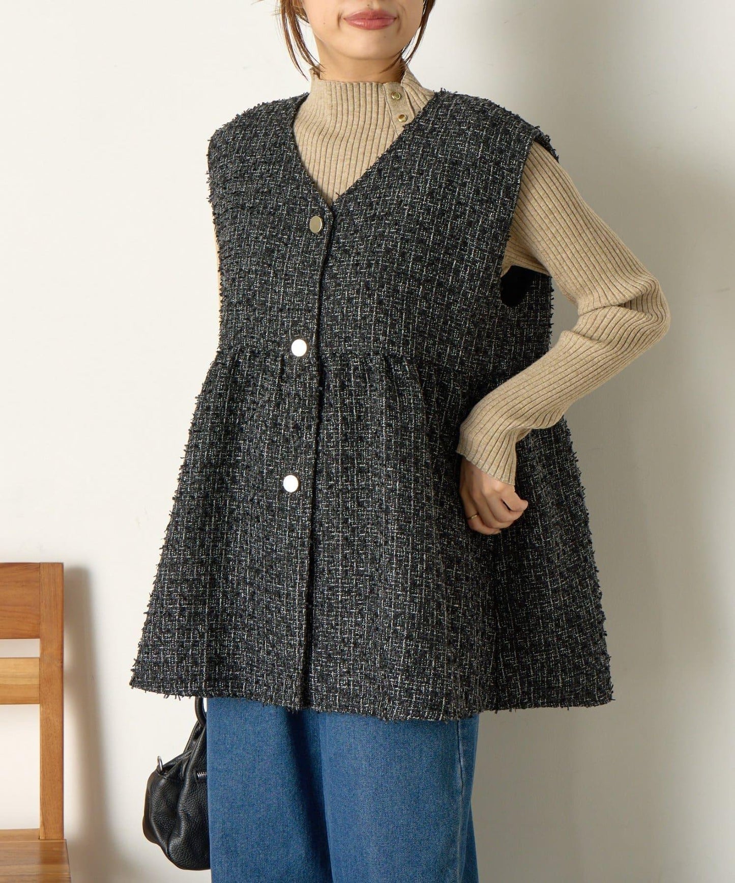 【さわゆい企畫】粗花呢荷葉邊馬甲