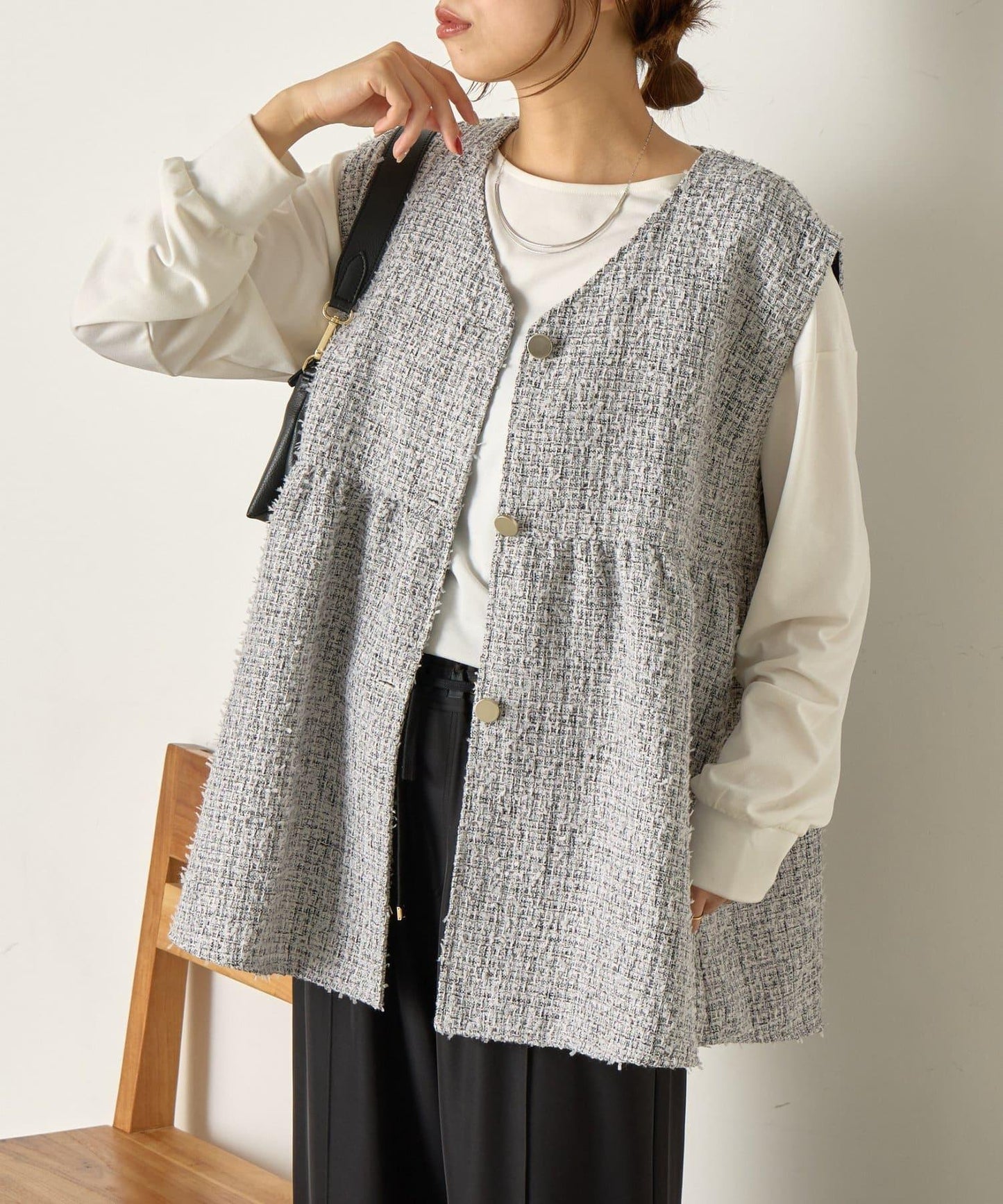 【さわゆい企畫】粗花呢荷葉邊馬甲