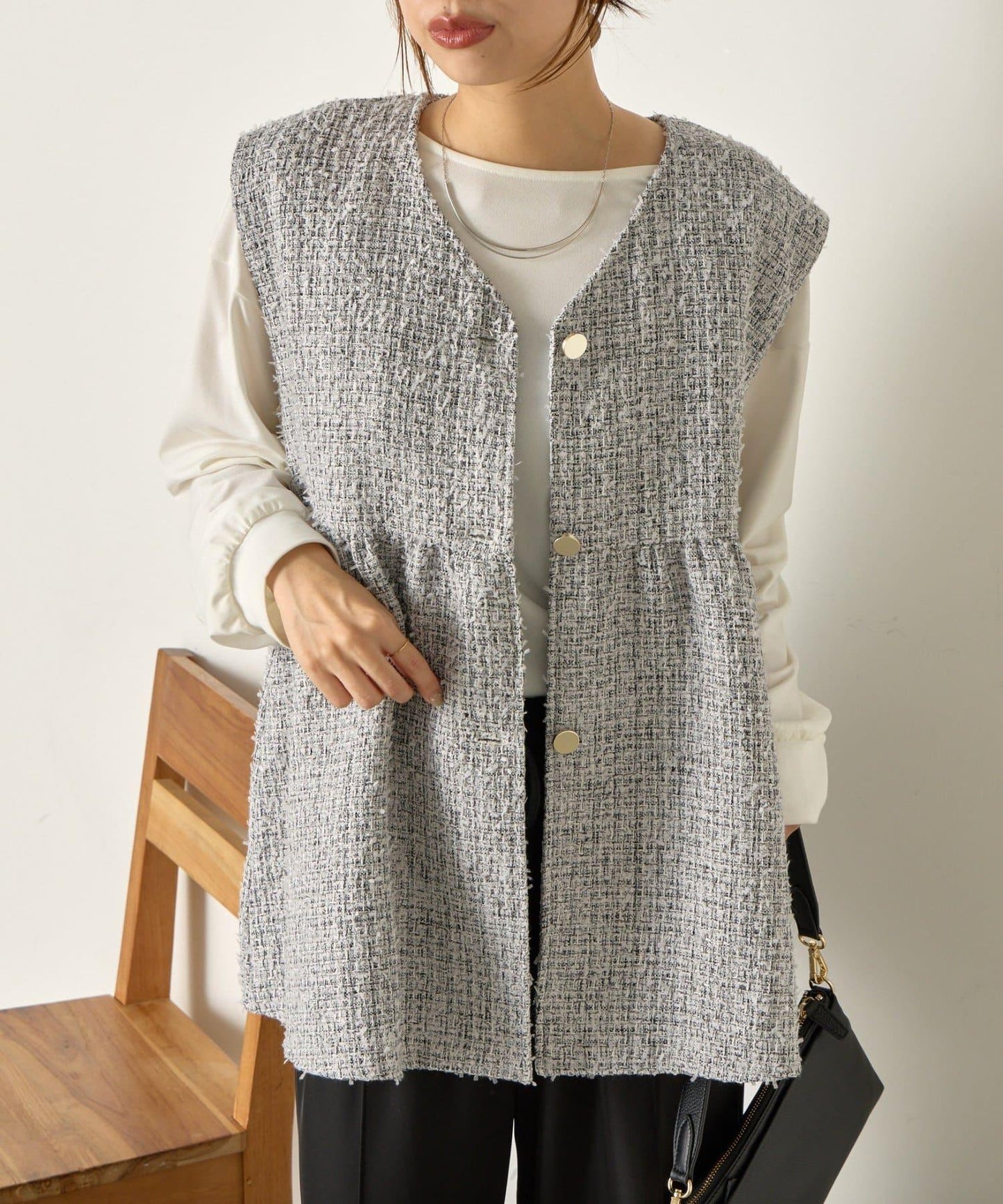 【さわゆい企畫】粗花呢荷葉邊馬甲