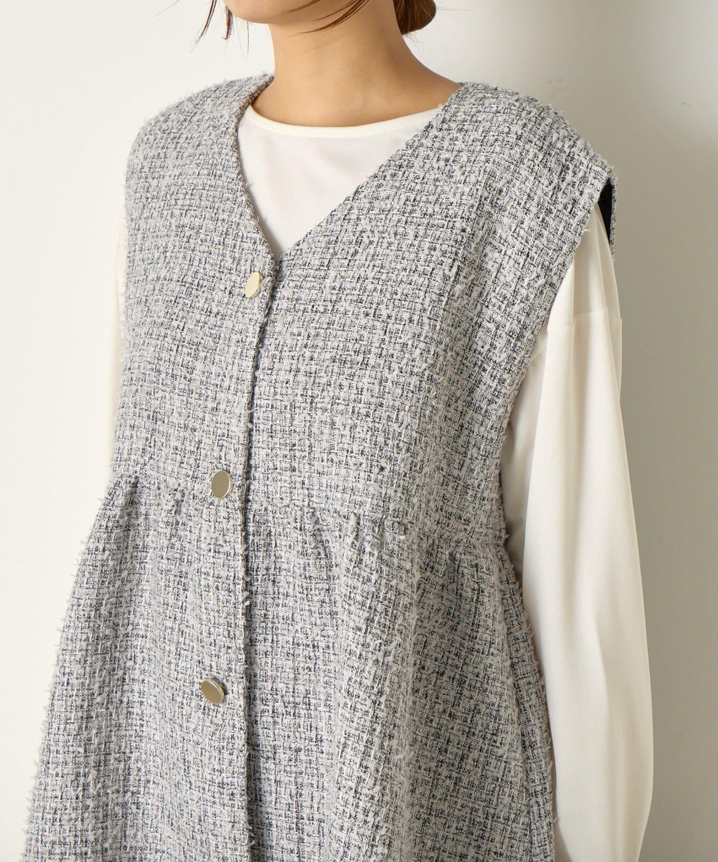 【さわゆい企畫】粗花呢荷葉邊馬甲