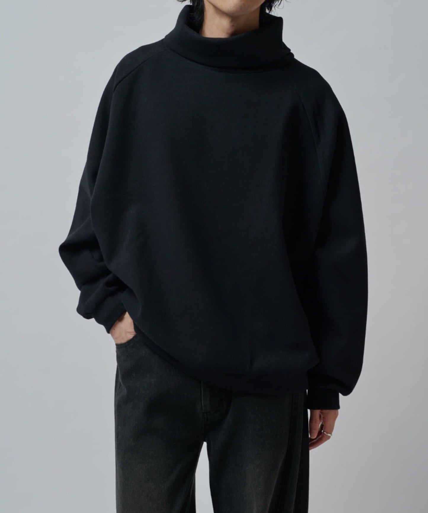 插肩袖高領針織衫