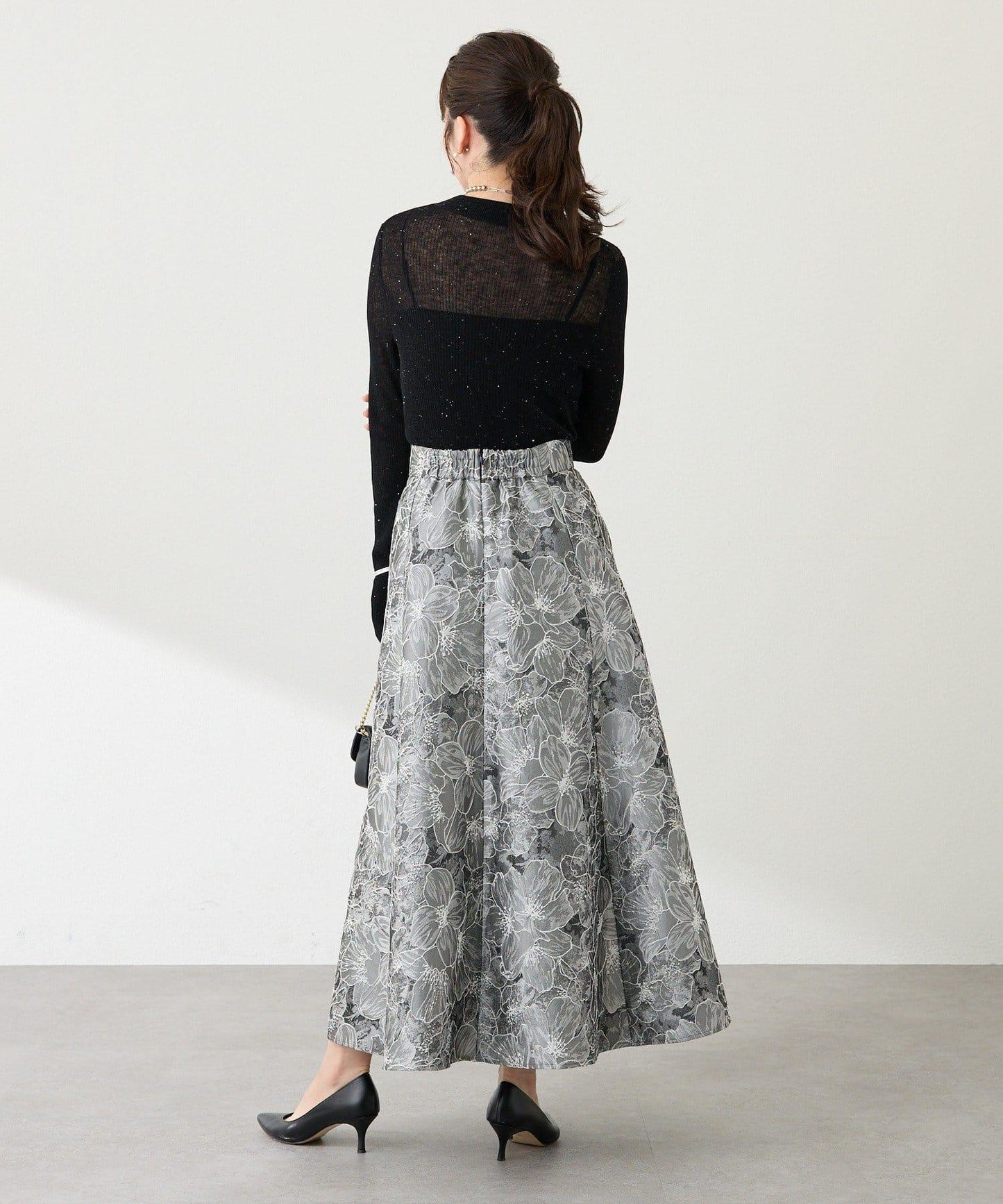 【BonBon Girls精選・最強吸睛半身裙】花卉提花半身裙