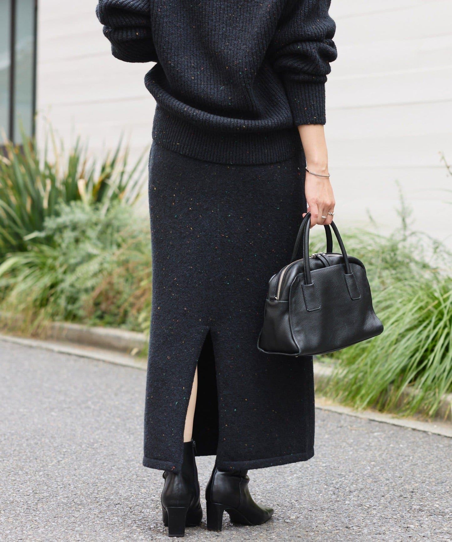 【可搭配套裝】圈圈紗線修身半身裙/預計12月上旬發貨