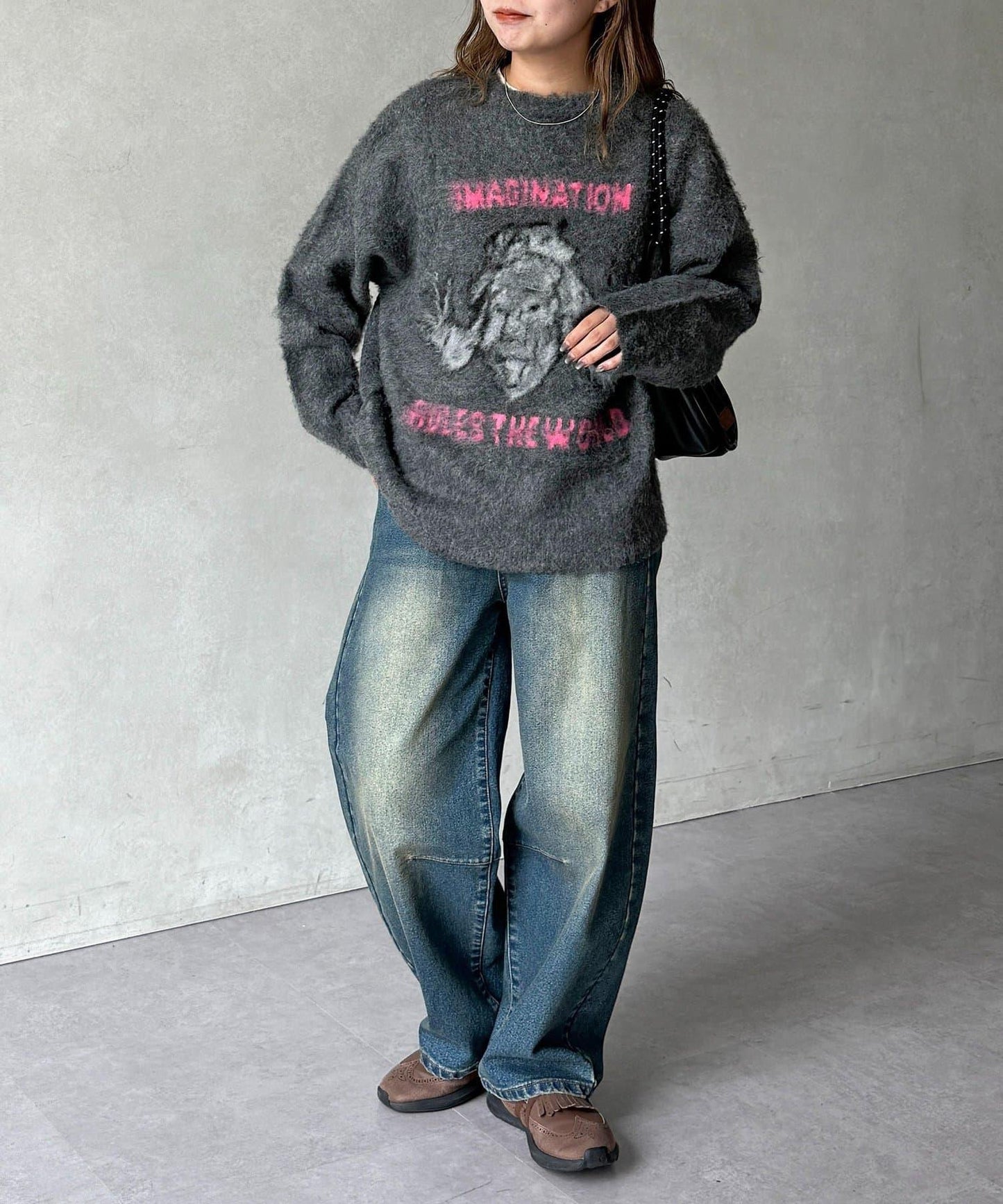 偉人仿馬海毛針織衫