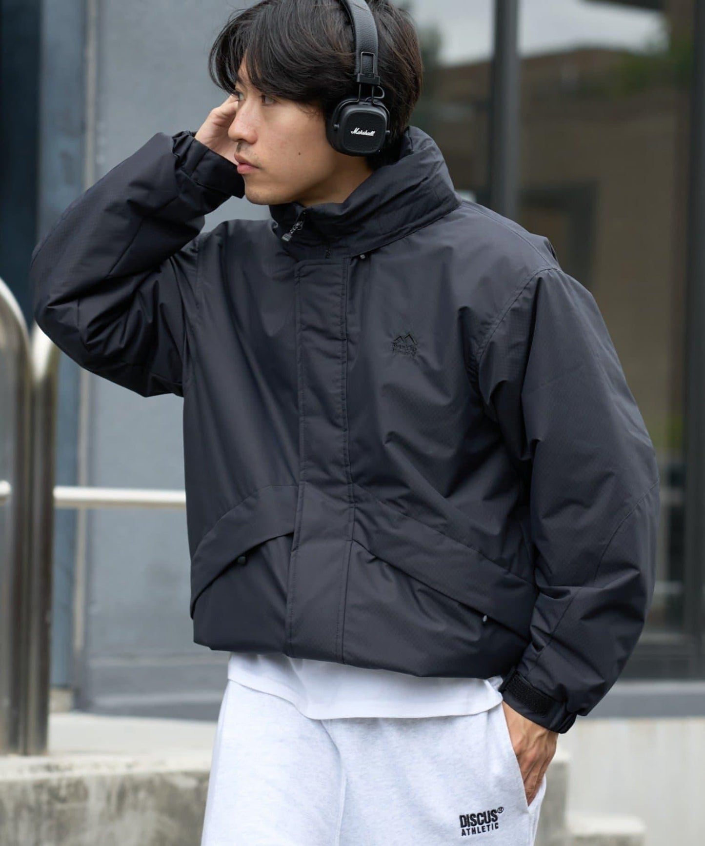 【Franklin Climbing】短款拼色怪獸連帽衛衣