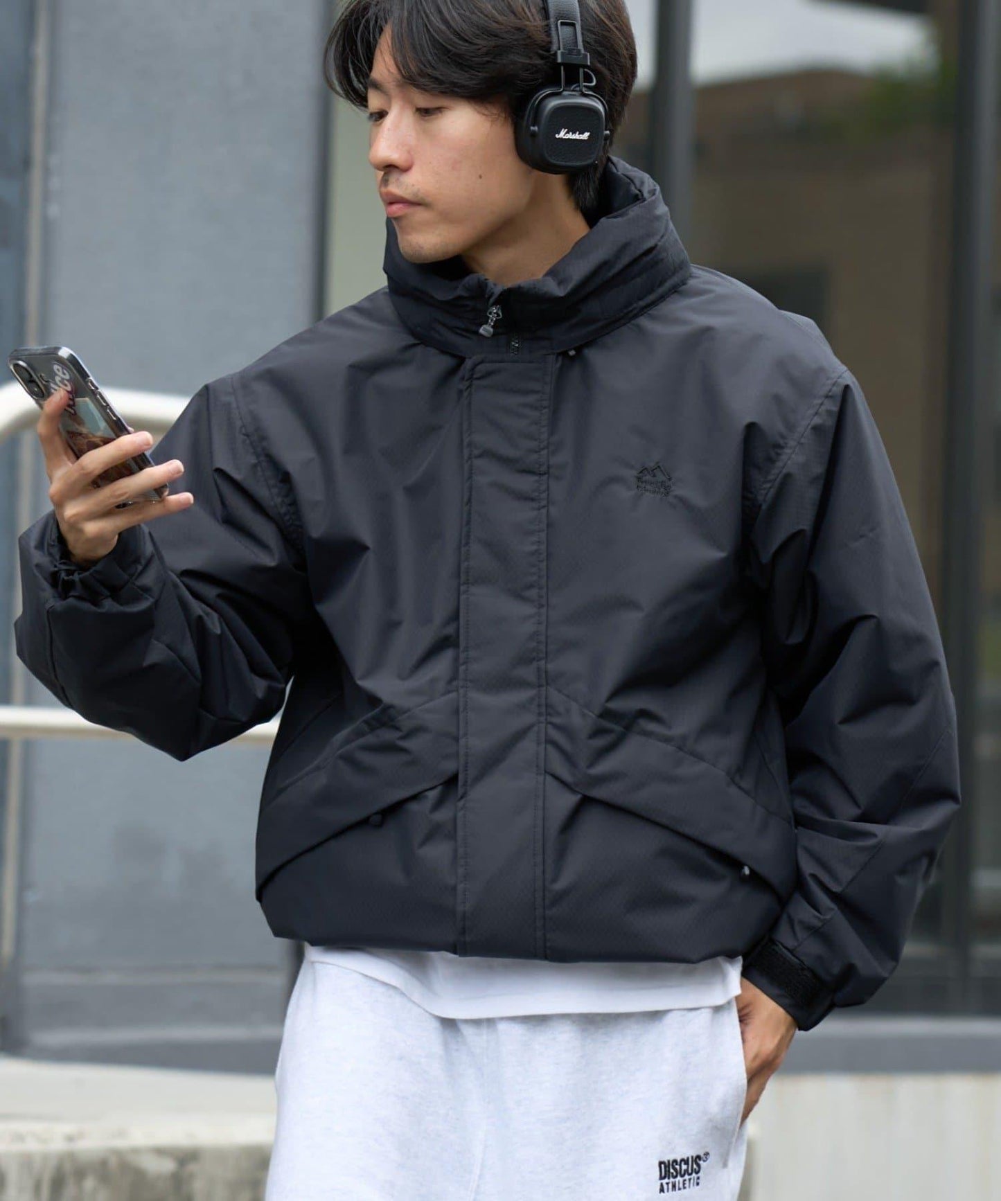 【Franklin Climbing】短款拼色怪獸連帽衛衣