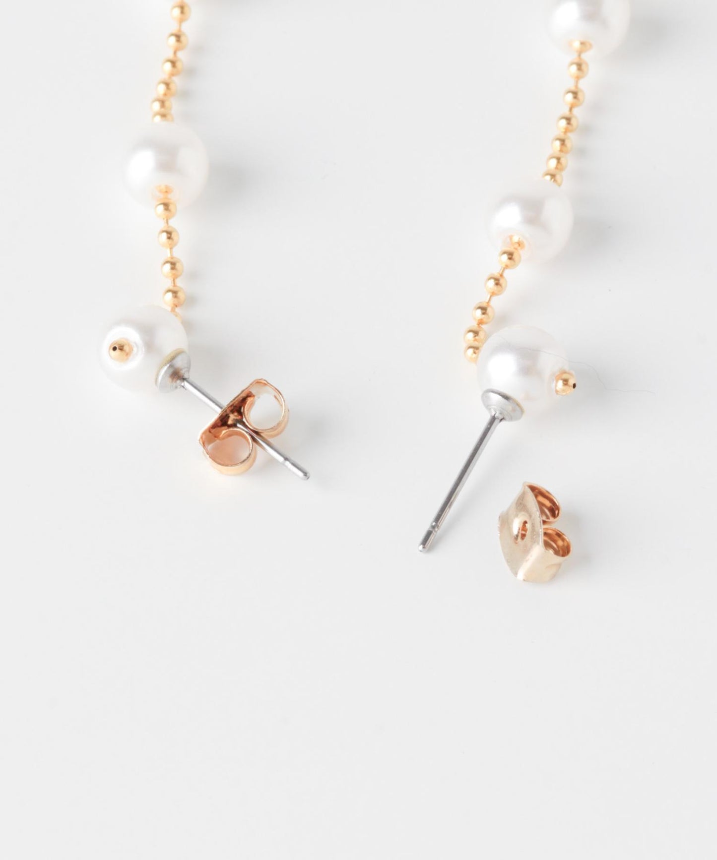 珍珠鏈條搖擺耳環