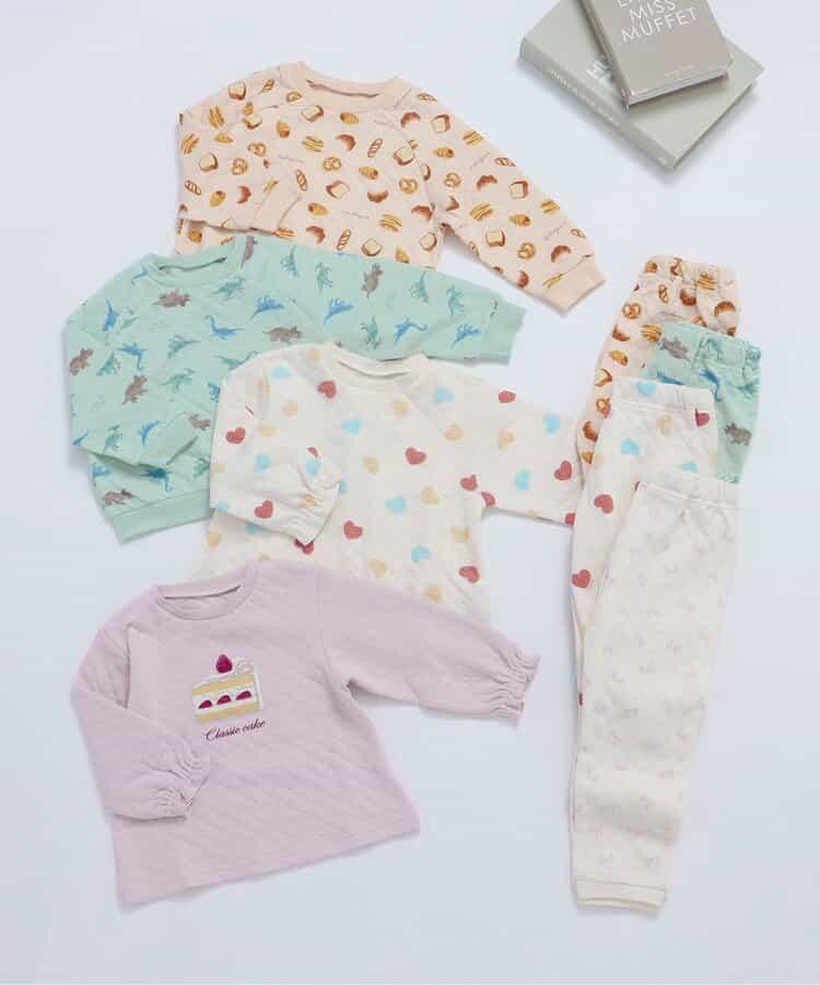 愛心&蛋糕圖案絎縫睡衣