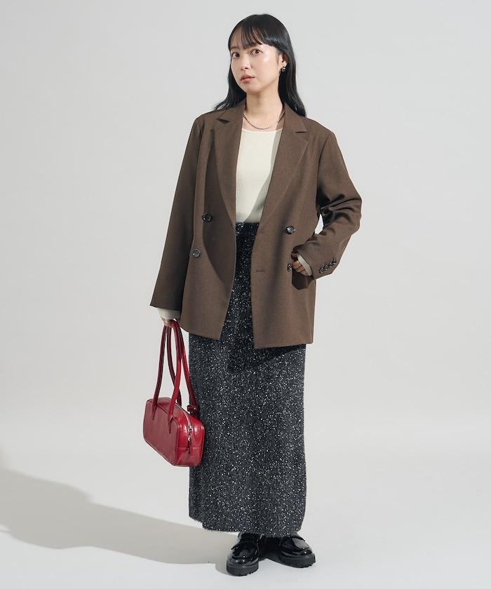 亮片羽毛半身裙