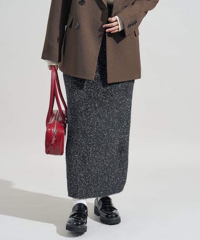 亮片羽毛半身裙