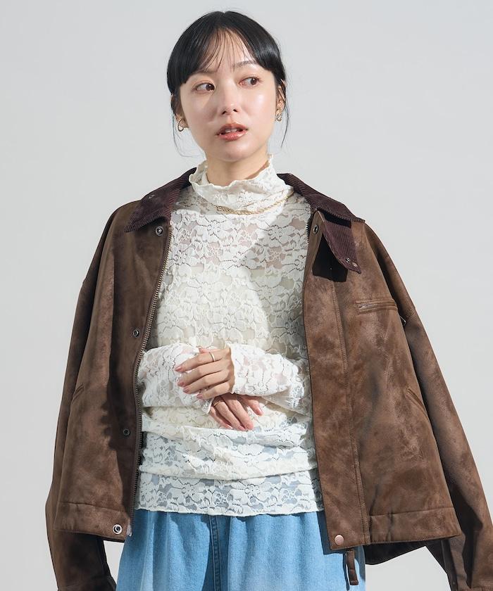 磨毛蕾絲上衣