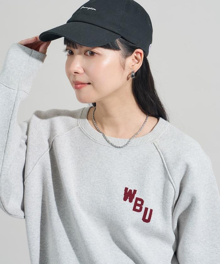 【可機洗】衛衣風格字母針織套頭衫