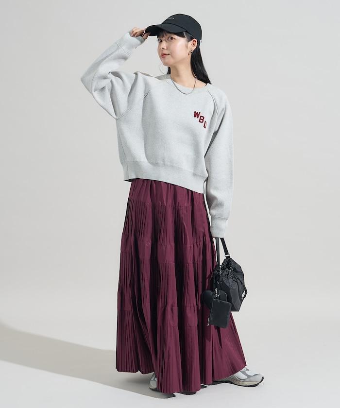 【可機洗】衛衣風格字母針織套頭衫