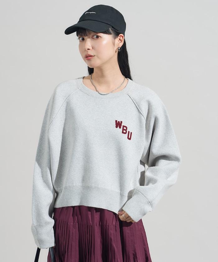 【可機洗】衛衣風格字母針織套頭衫