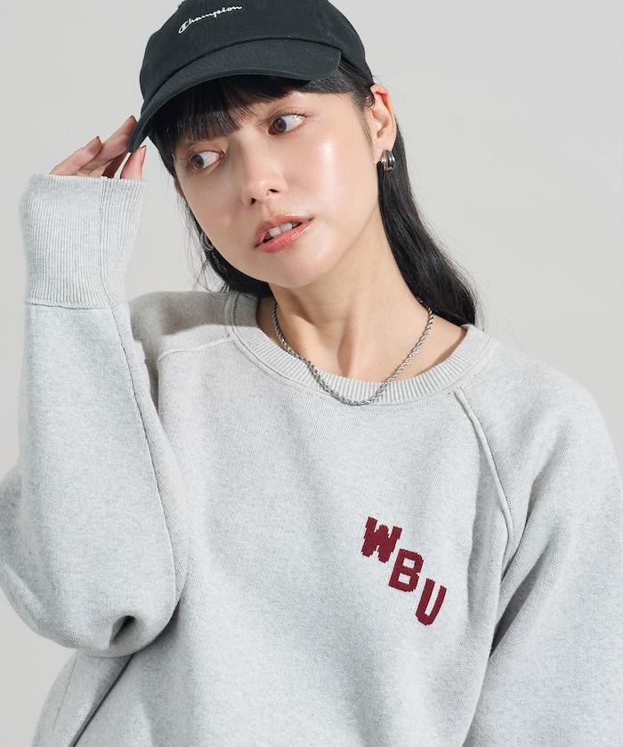 【可機洗】衛衣風格字母針織套頭衫