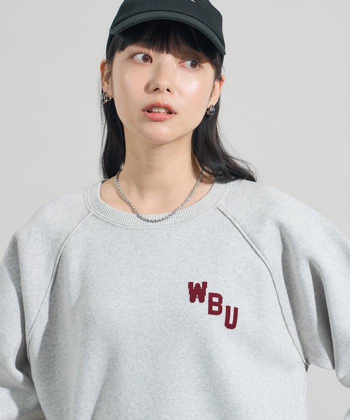 【可機洗】衛衣風格字母針織套頭衫