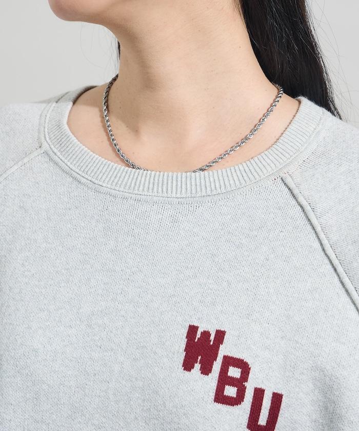 【可機洗】衛衣風格字母針織套頭衫