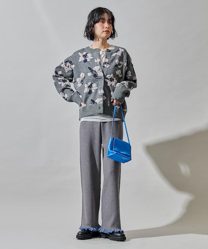 絨圈提花針織開衫