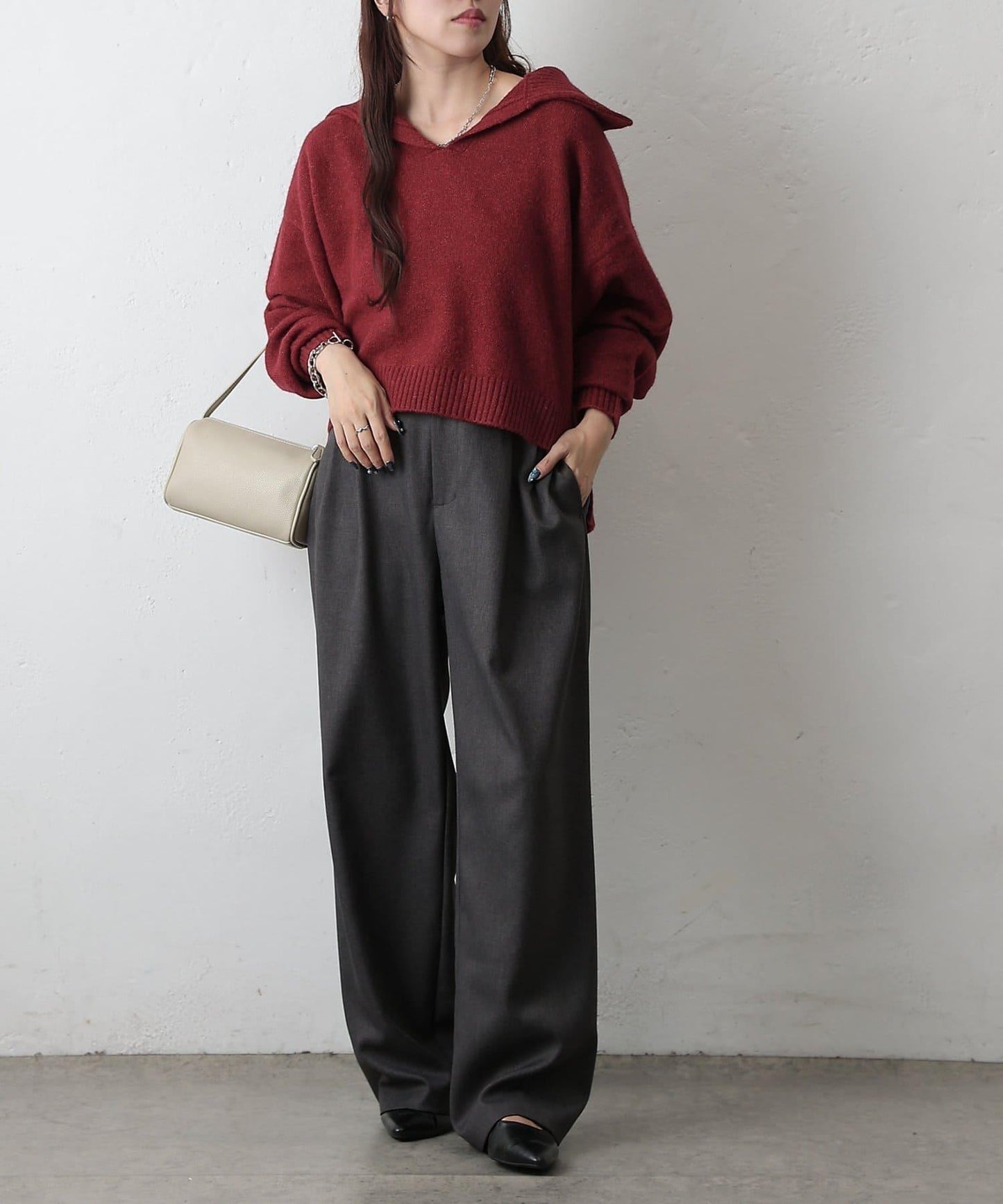 柔軟帶領開襟襯衫