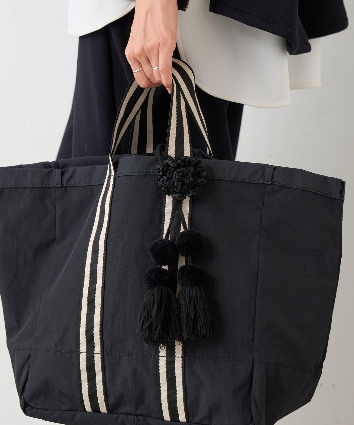 《FRIPIER》帶吊飾拼色托特包