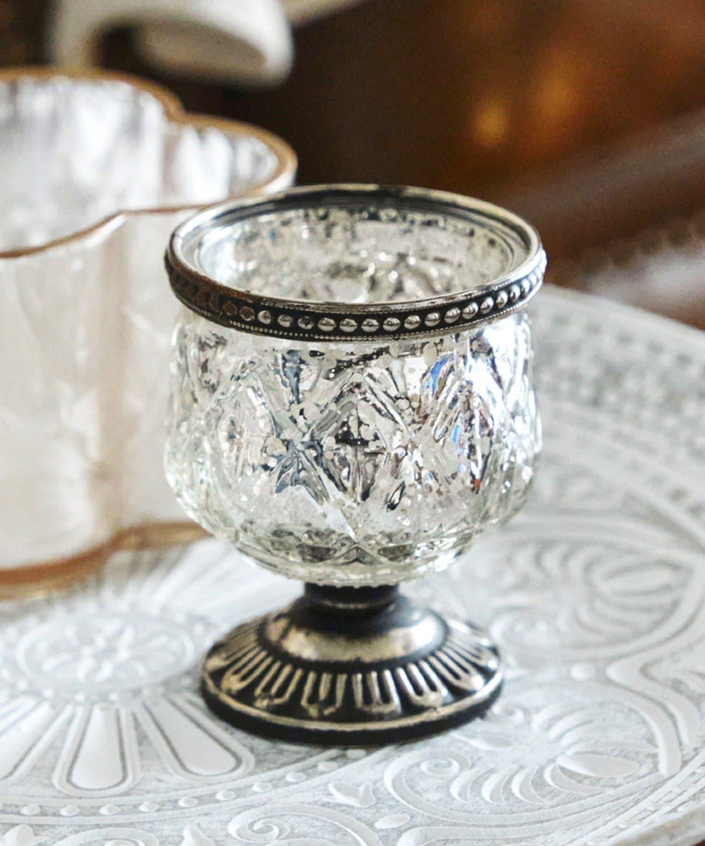 《WEB限定再入荷》アンティークガラスカップ/フレンチモロッコ