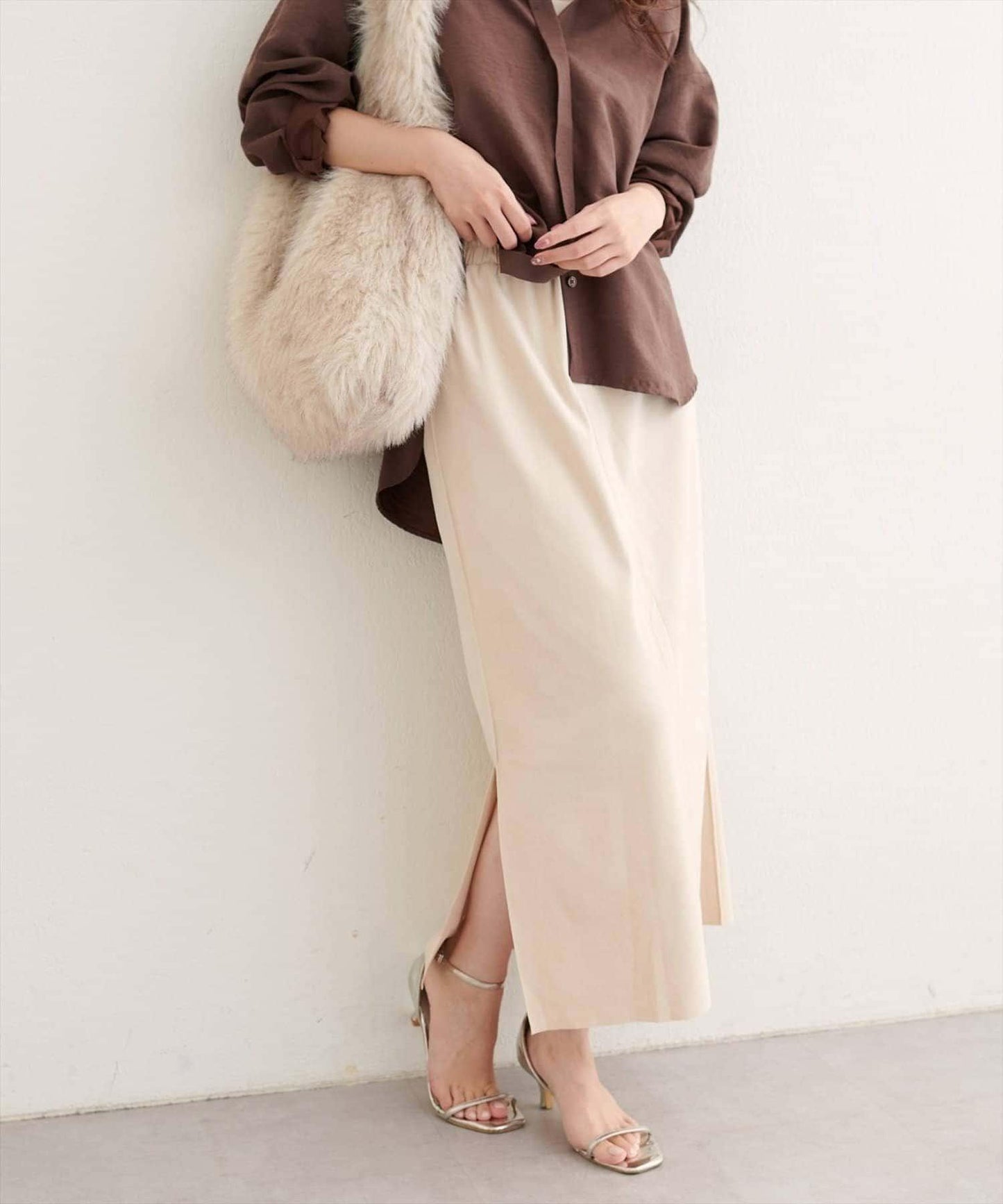 【natural couture】多穿法仿麂皮半身裙