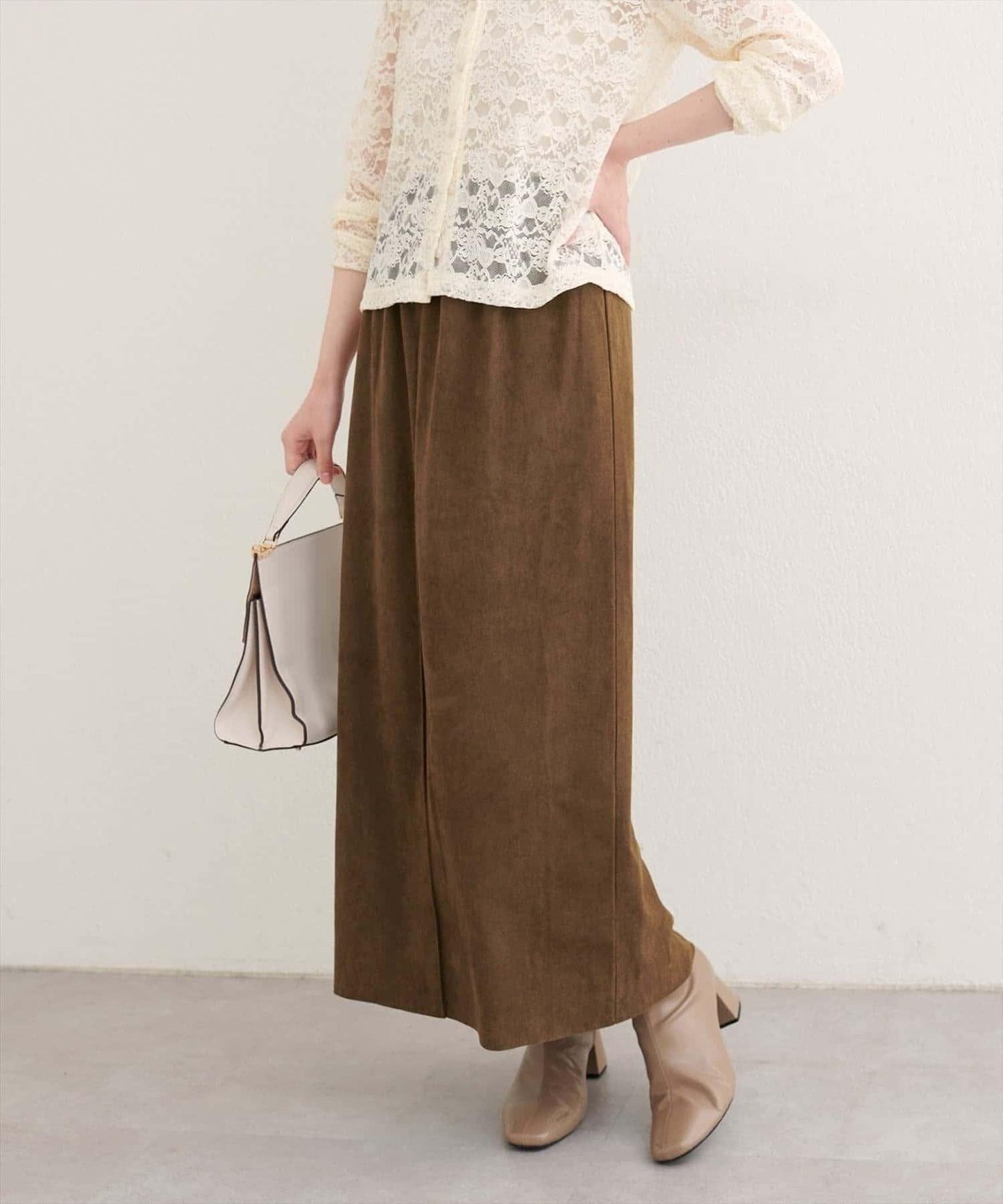 【natural couture】多穿法仿麂皮半身裙