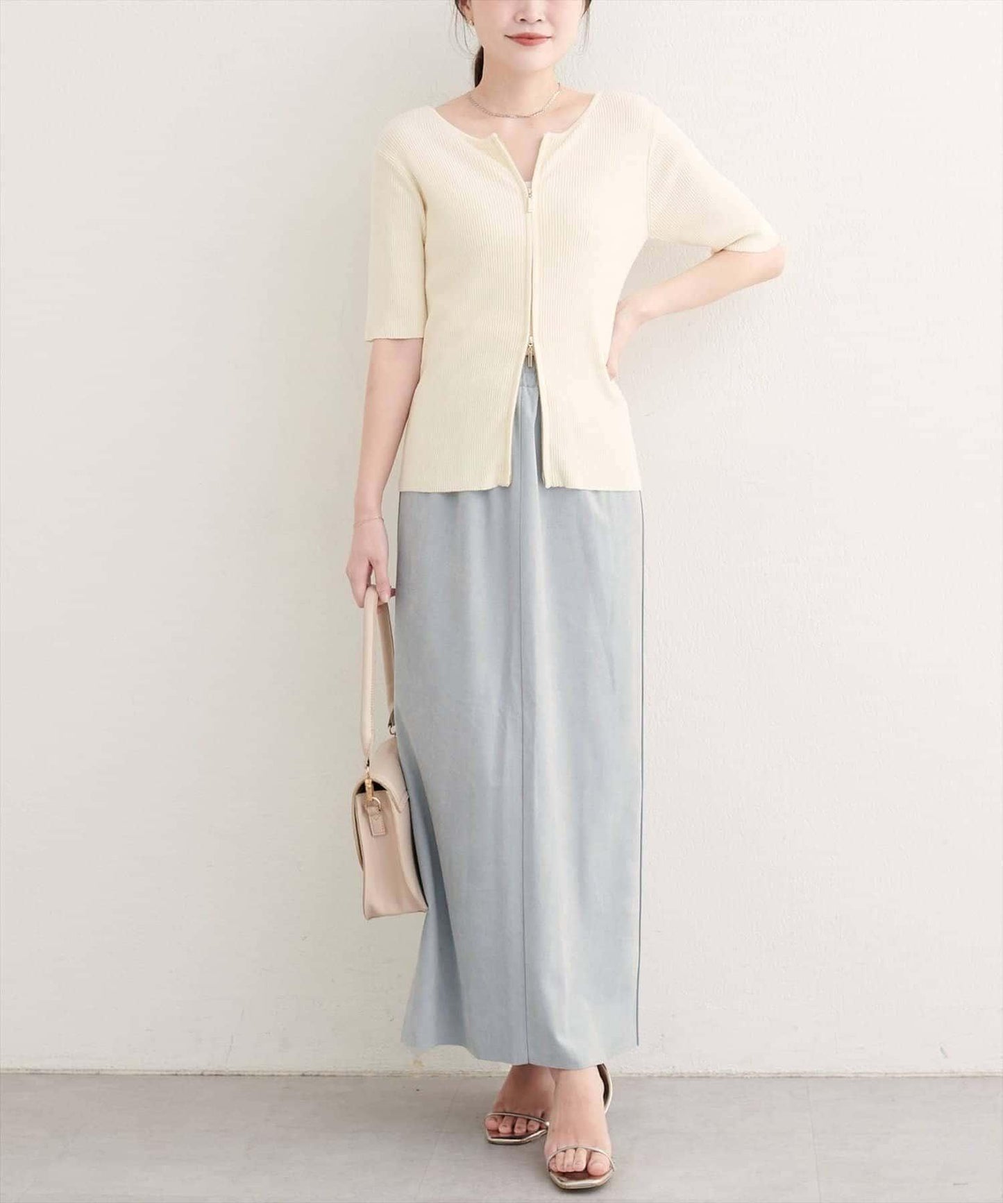 【natural couture】多穿法仿麂皮半身裙