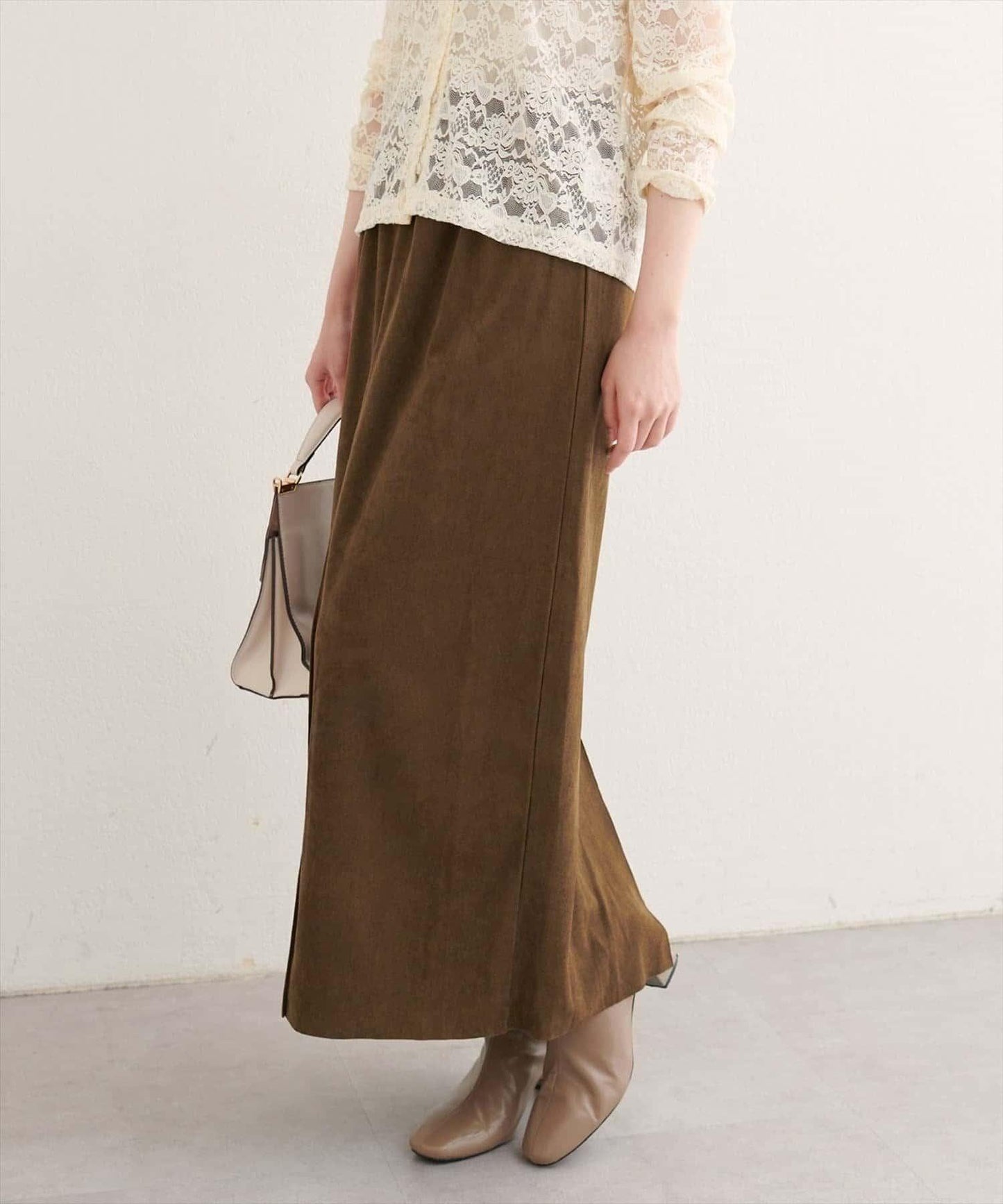 【natural couture】多穿法仿麂皮半身裙