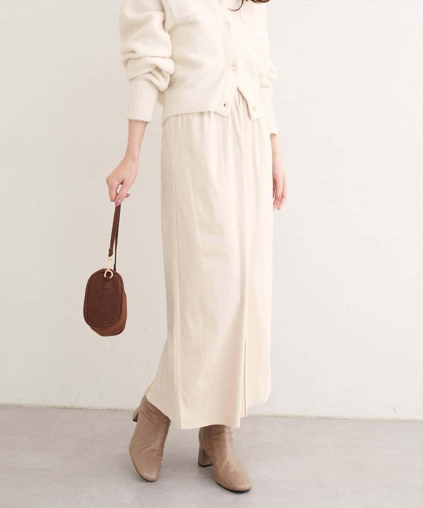 【natural couture】多穿法仿麂皮半身裙