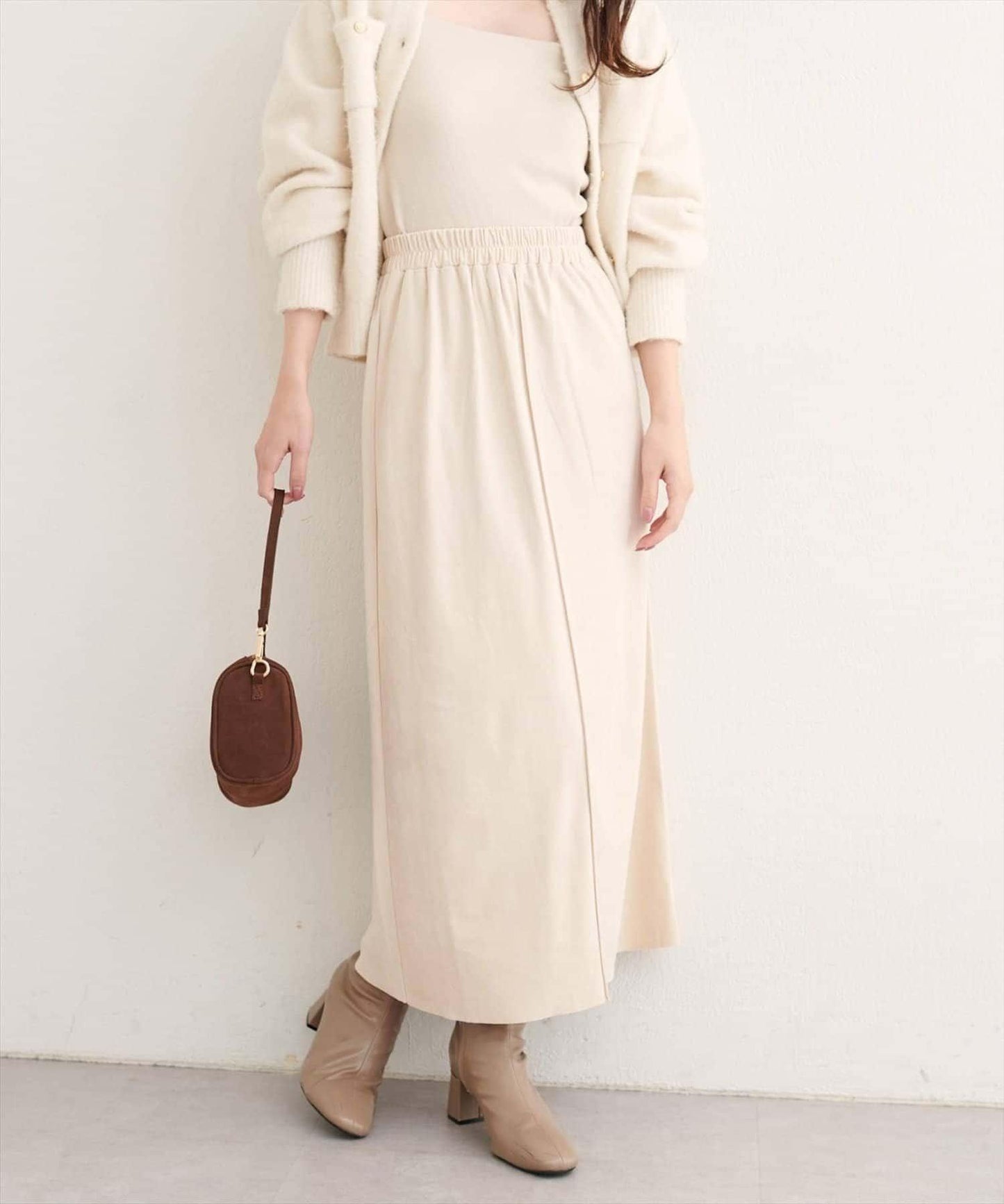 【natural couture】多穿法仿麂皮半身裙