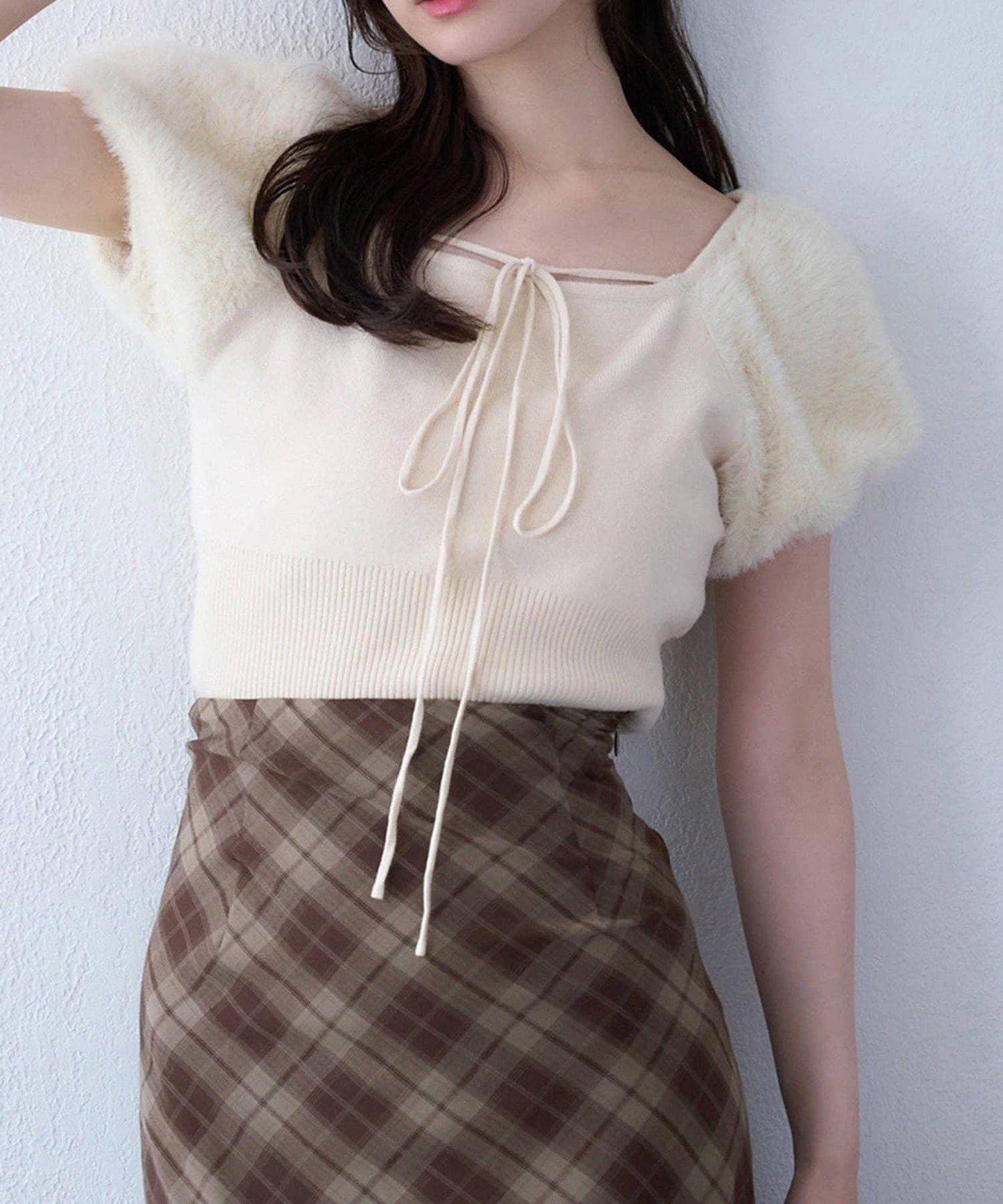【OLIVE des OLIVE】羽毛袖針織衫