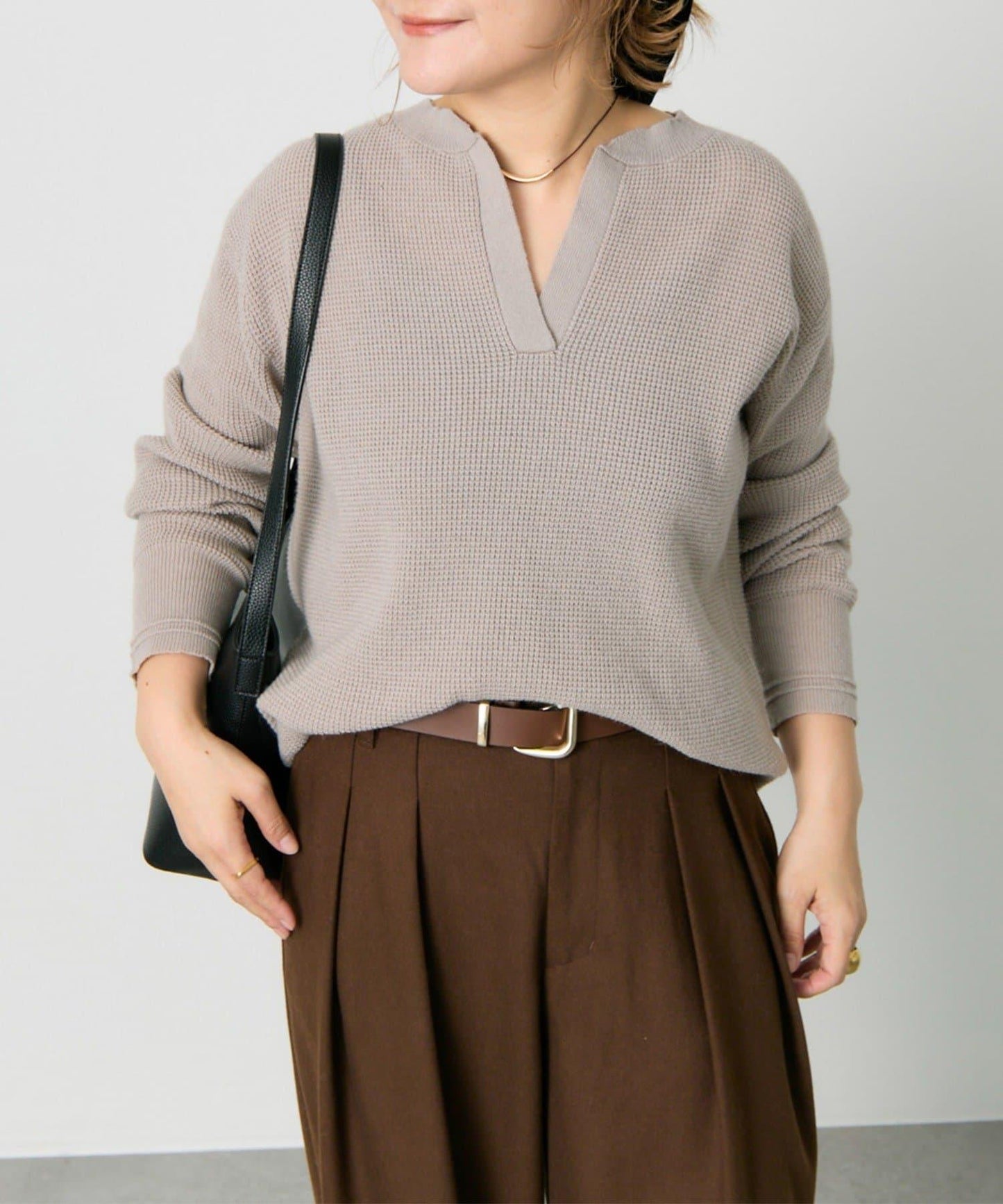 亨利領華夫格針織衫