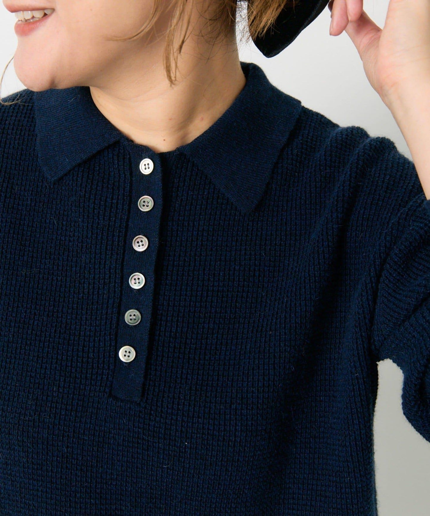 華夫格針織POLO衫