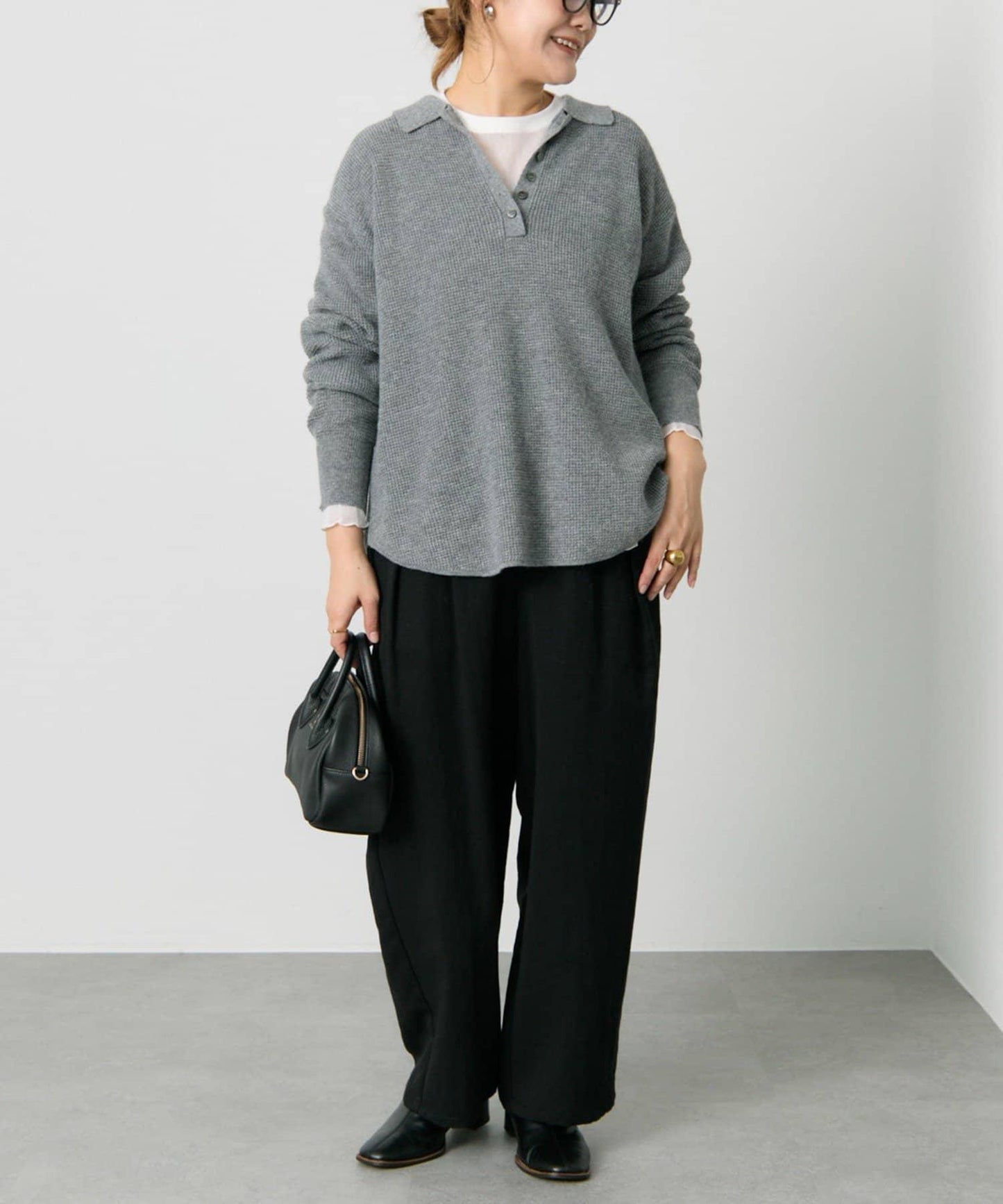 華夫格針織POLO衫