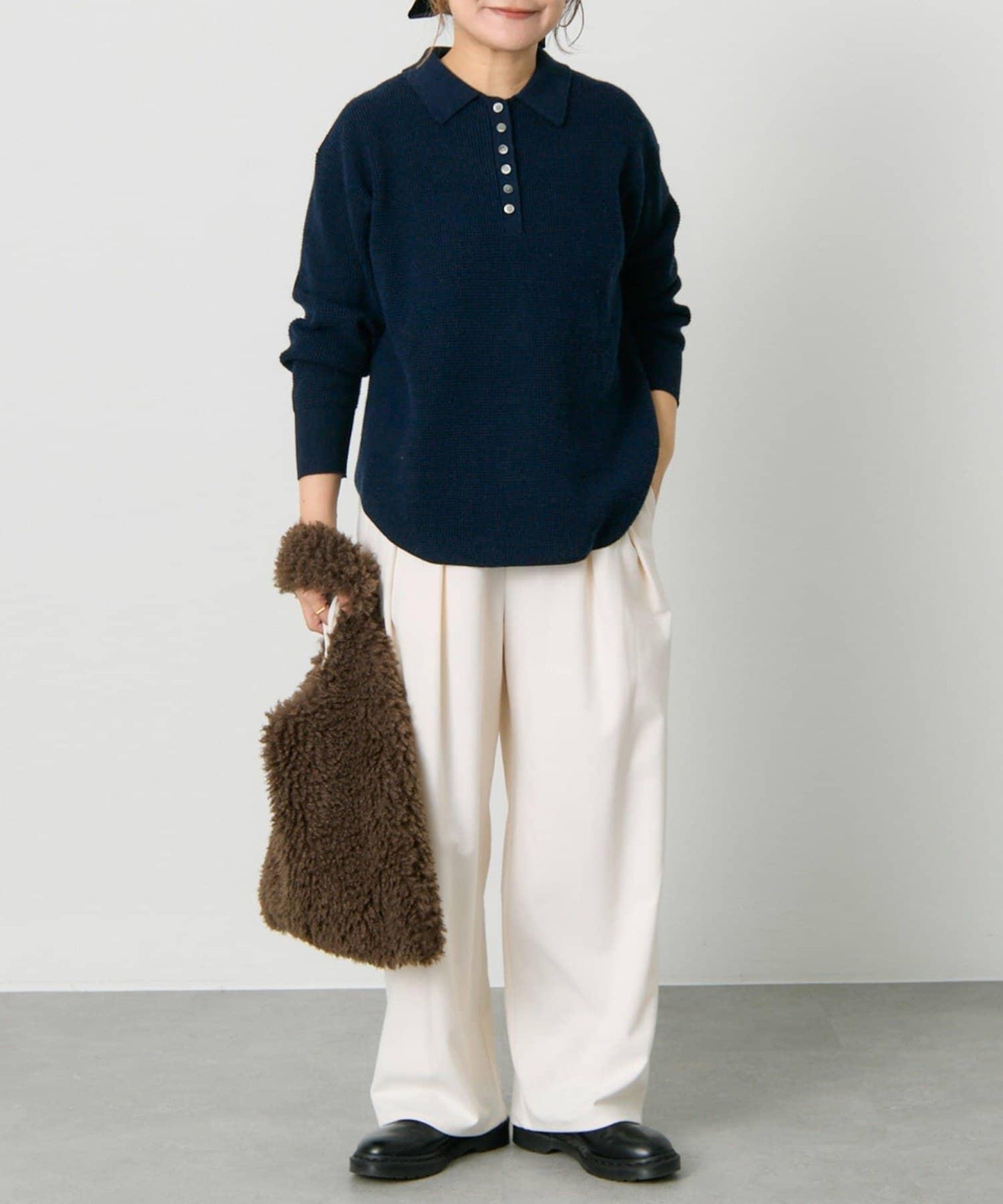 華夫格針織POLO衫