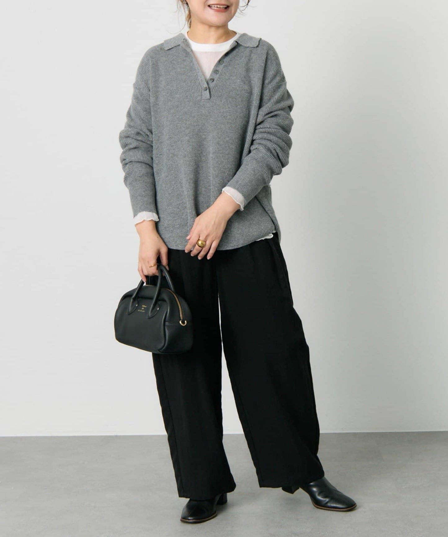 華夫格針織POLO衫