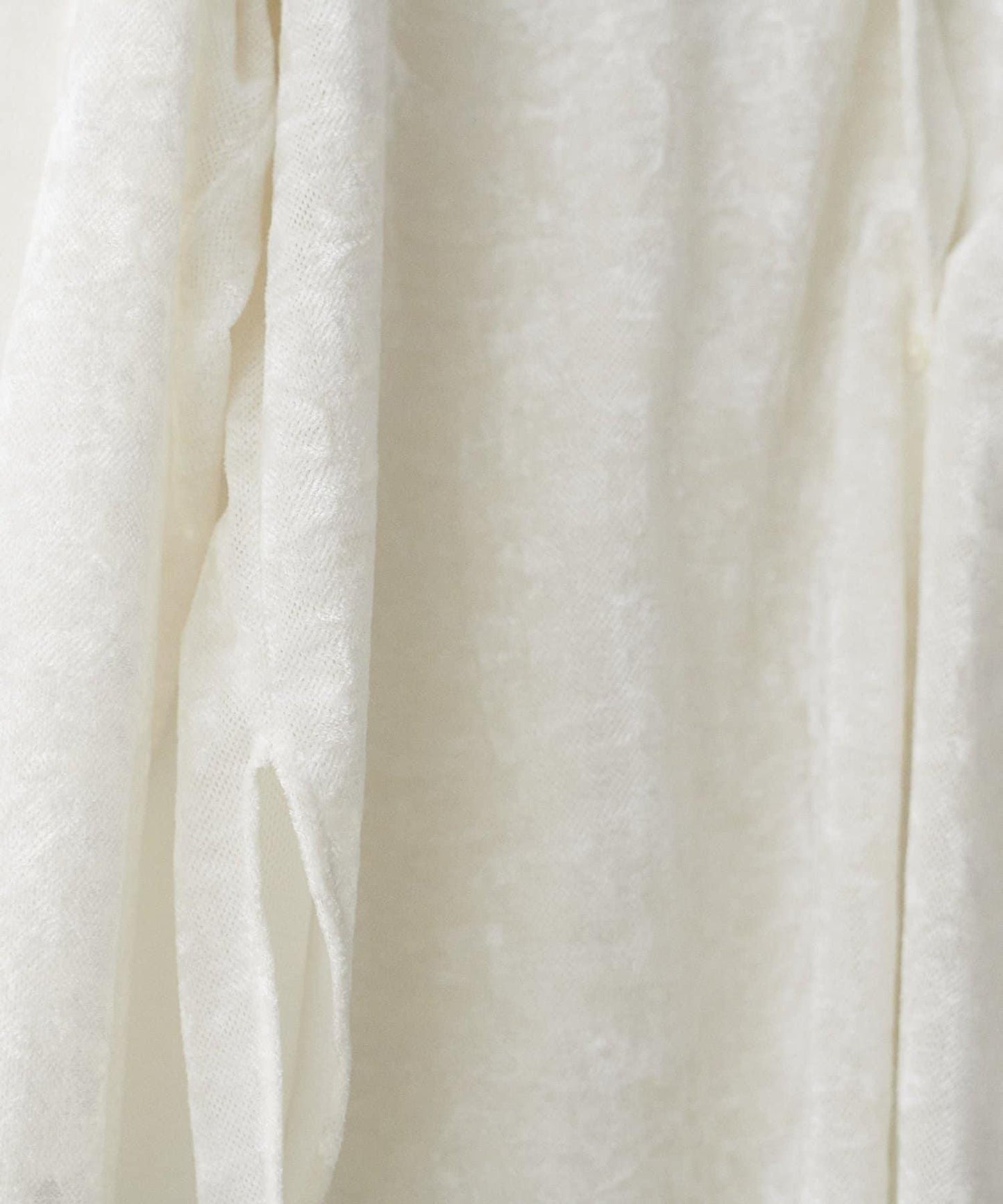 【LARUTA】透視網紗天鵝絨襯衫