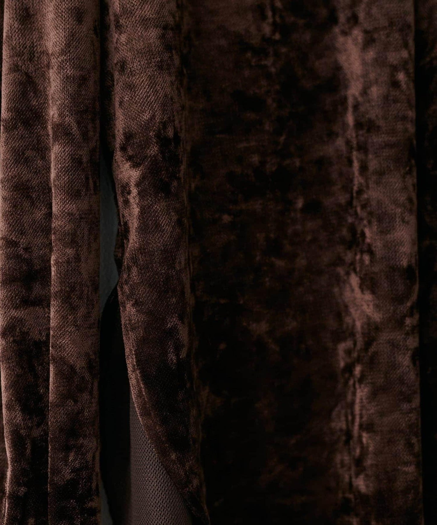 【LARUTA】透視網紗天鵝絨襯衫