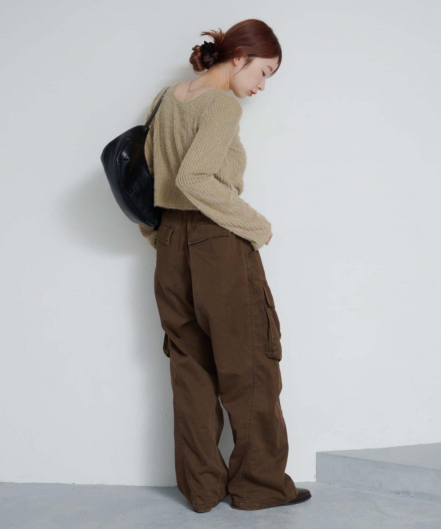 毛邊扭結套頭衫