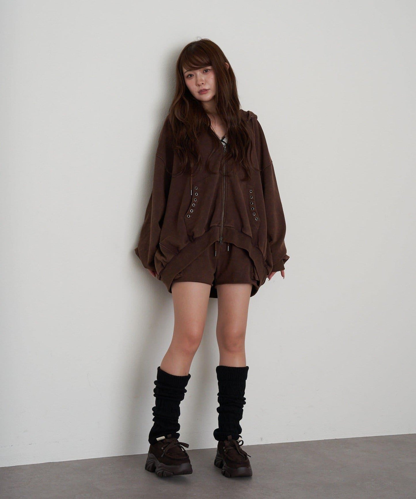 水洗色寬鬆衛衣 / 連帽衫