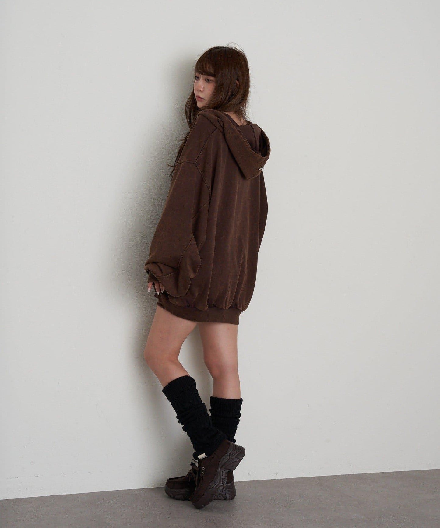 水洗色寬鬆衛衣 / 連帽衫