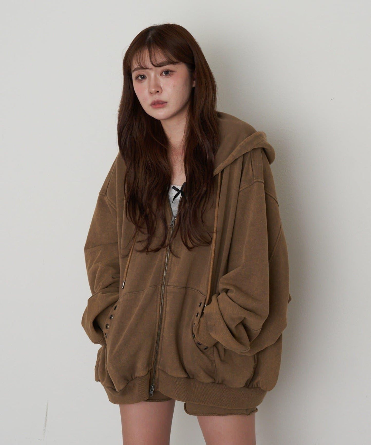 水洗色寬鬆衛衣 / 連帽衫