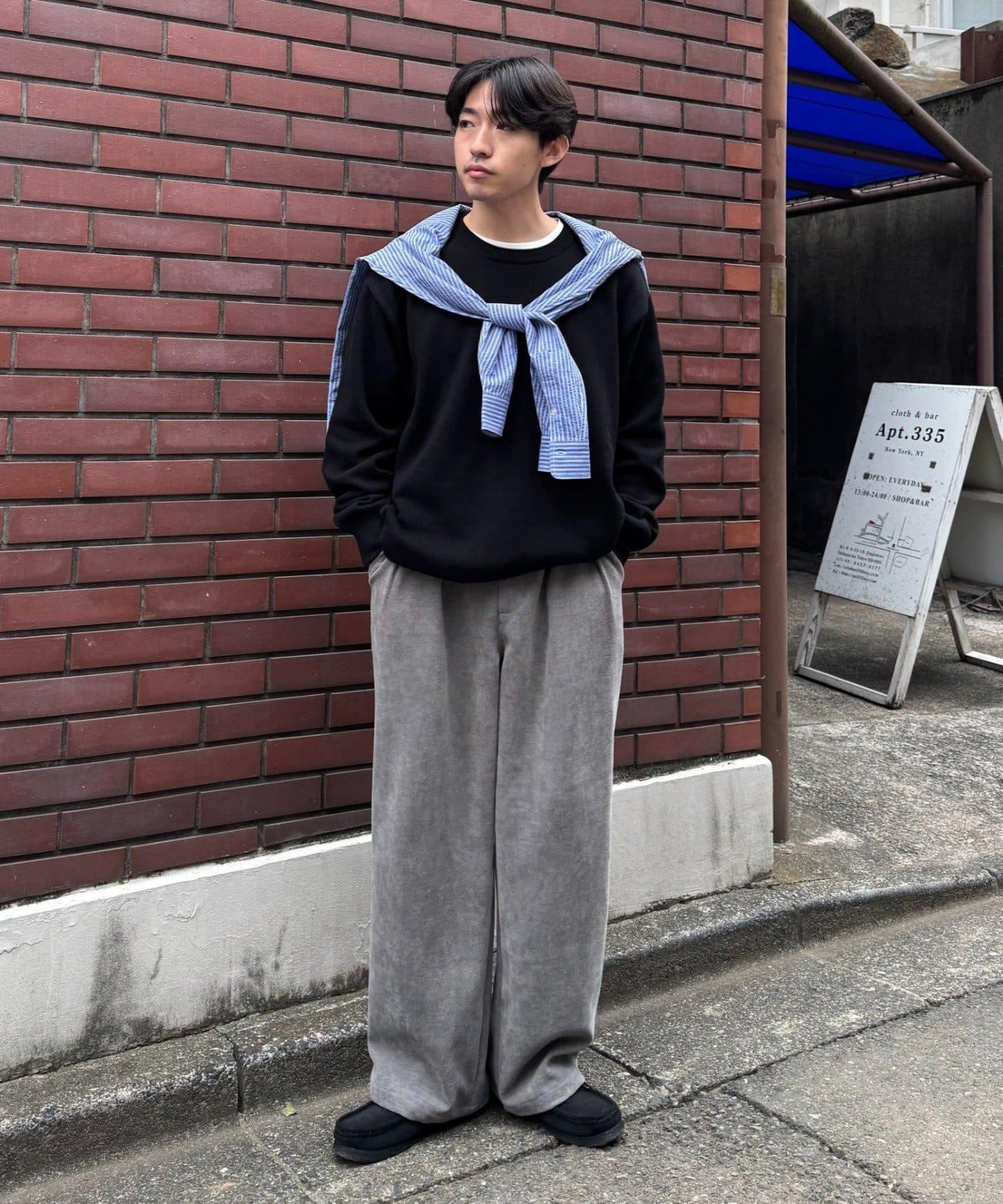 燈芯絨直筒褲